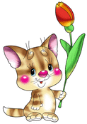 Petit chat aventurier avec une fleur